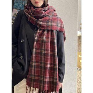 Classic Plaid Fringe Scarf